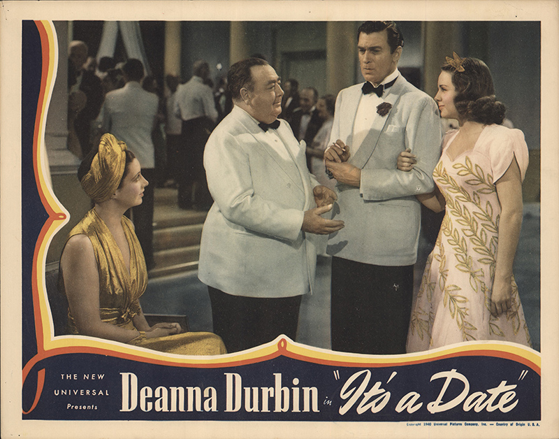 Deanna Durbin, Kay Francis, Eugene Pallette, and Walter Pidgeon in It's a Date (1940)