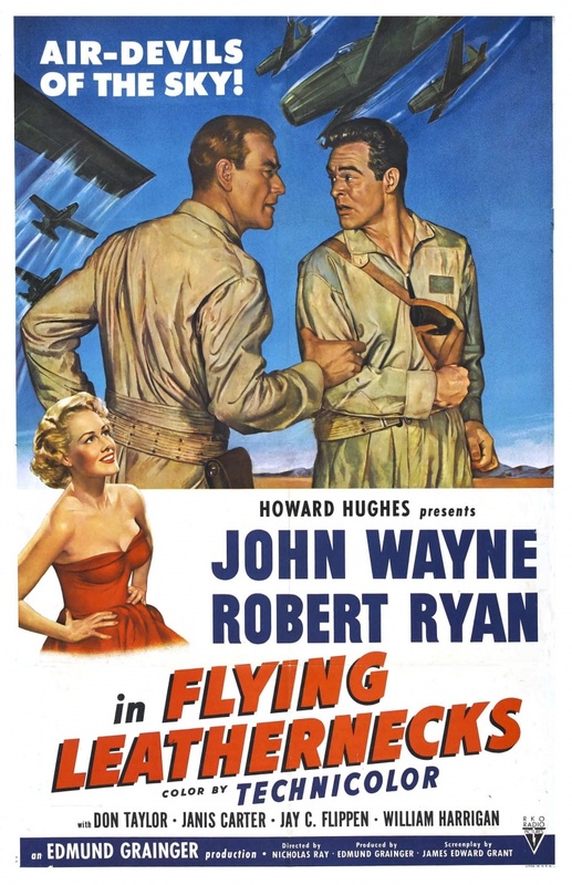 John Wayne, Janis Carter, and Robert Ryan in Flying Leathernecks (1951)