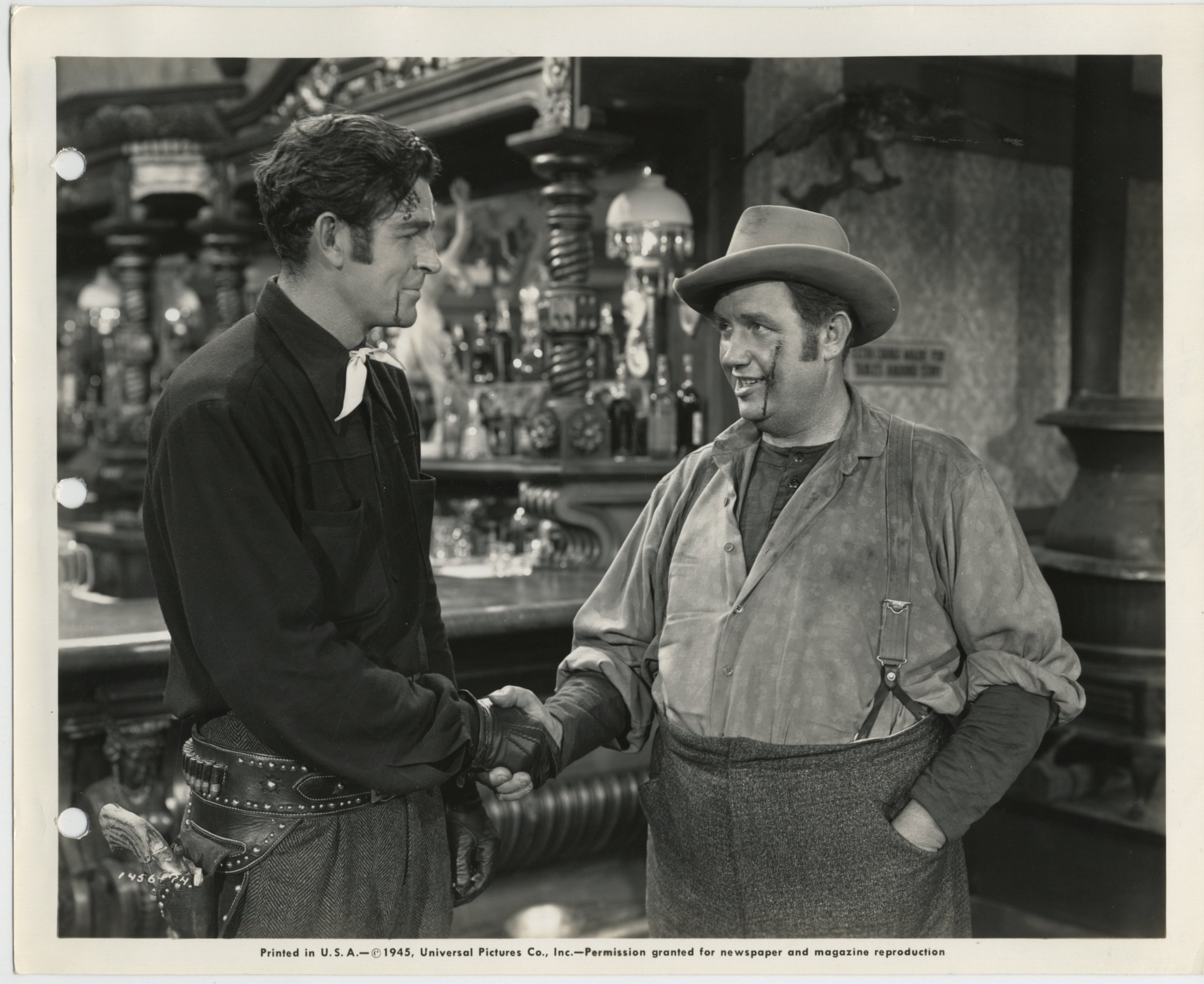 Rod Cameron and Andy Devine in Frontier Gal (1945)