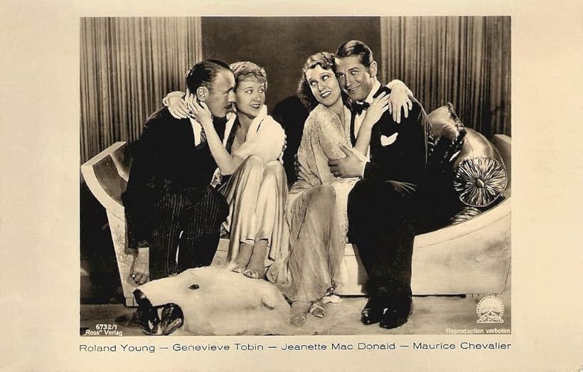 Maurice Chevalier, Jeanette MacDonald, Genevieve Tobin, and Roland Young in One Hour with You (1932)