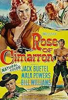 Jack Buetel, Mala Powers, and Bill Williams in Rose of Cimarron (1952)