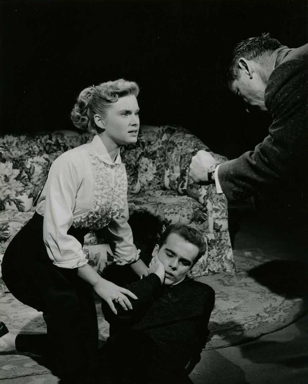 Dean Stockwell, John Larch, and Natalie Trundy in The Careless Years (1957)