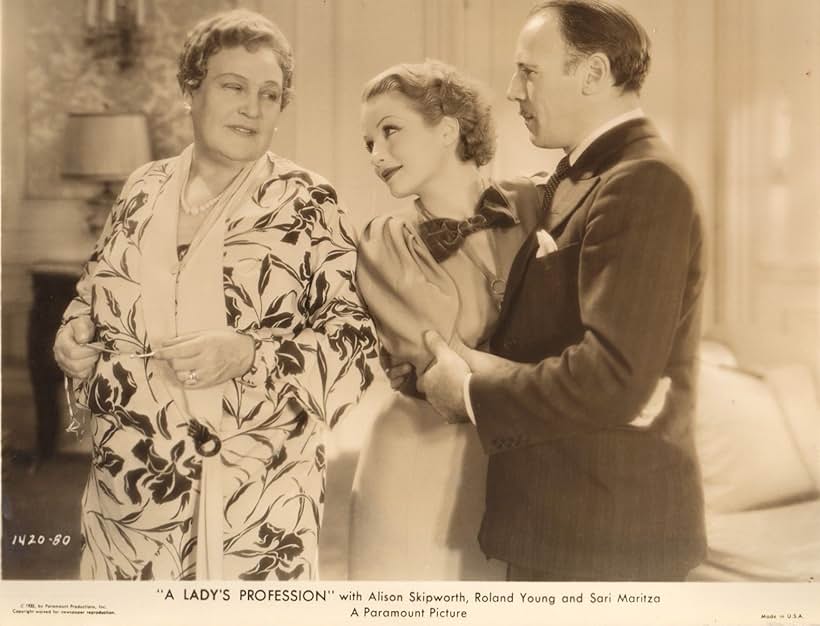 Sari Maritza, Alison Skipworth, and Roland Young in A Lady's Profession (1933)