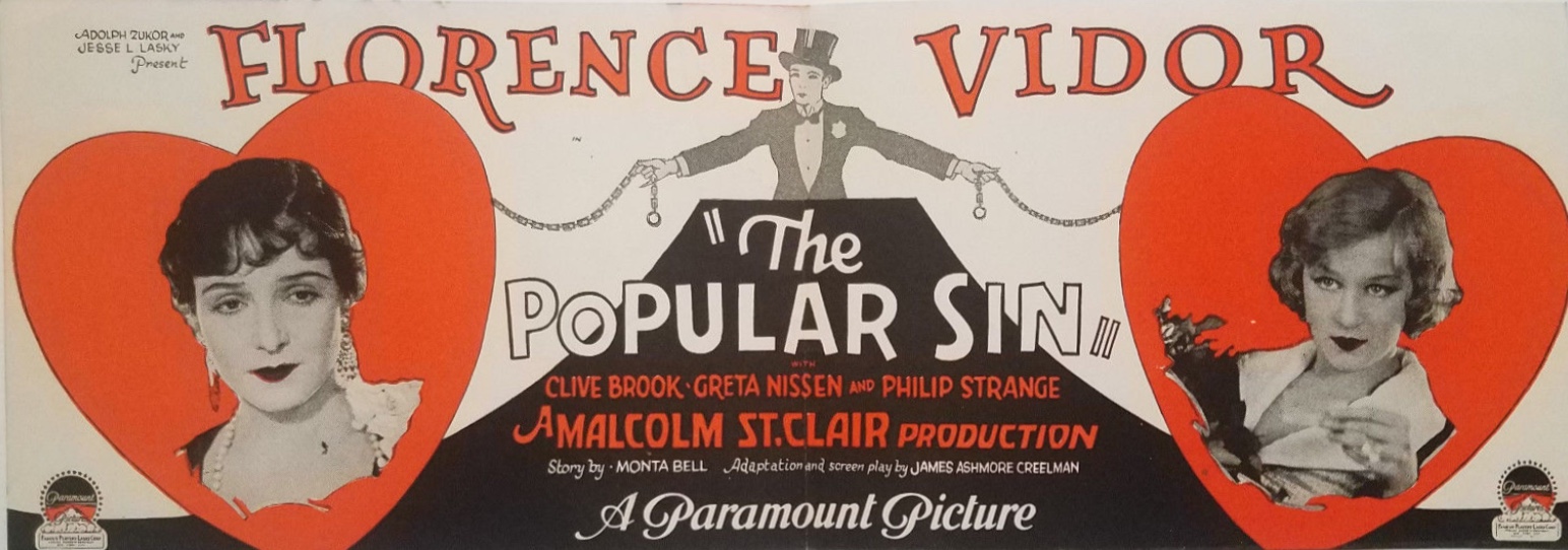 Clive Brook, Greta Nissen, and Florence Vidor in The Popular Sin (1926)