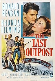 Ronald Reagan, Bruce Bennett, and Rhonda Fleming in The Last Outpost (1951)