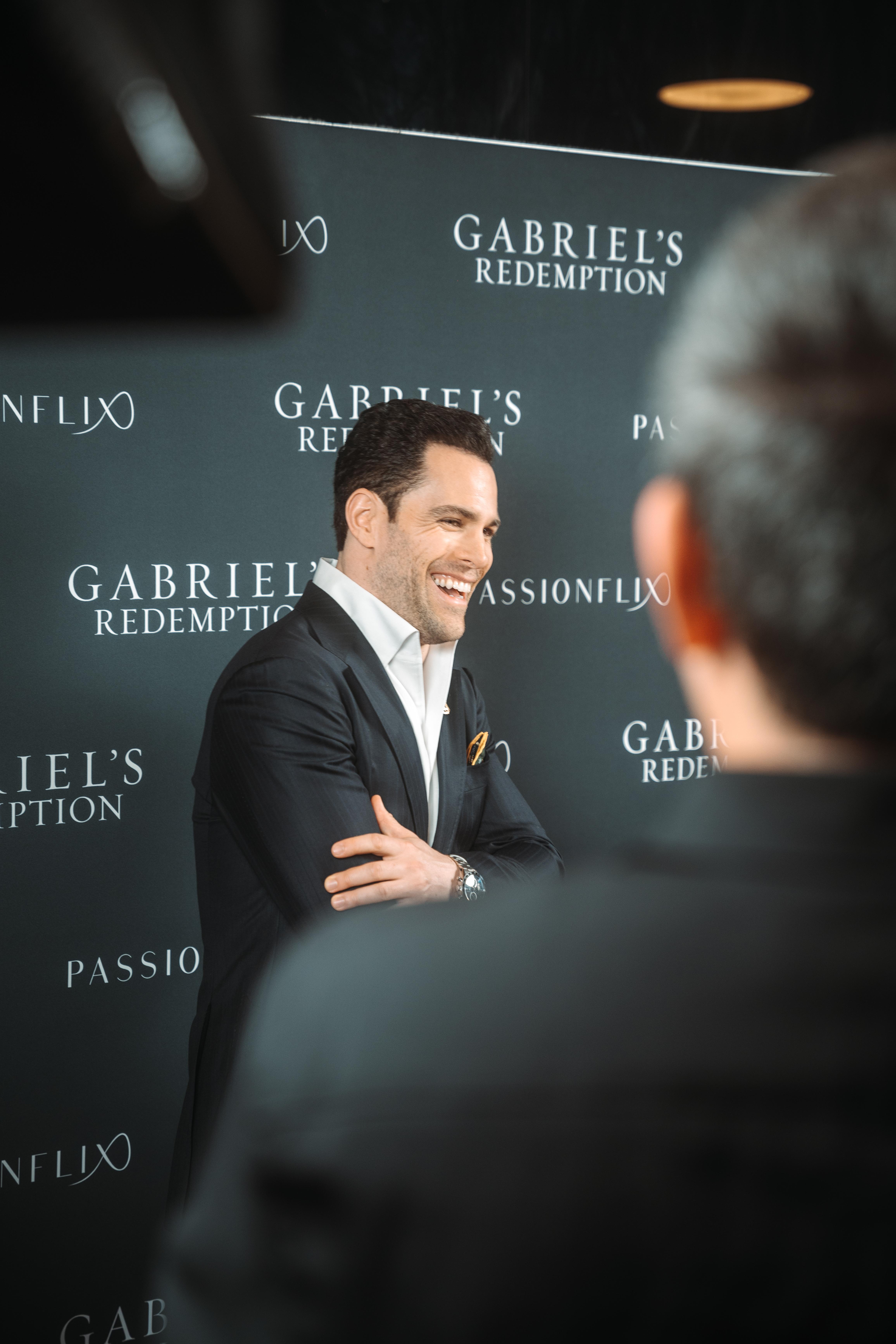 James Andrew Fraser in London England at the Premiere of "Gabriel's Redemption - Part 1"