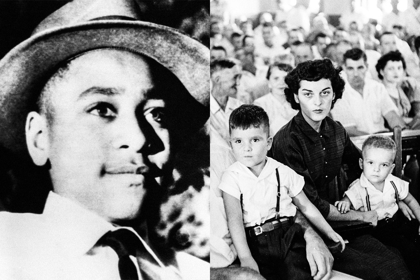 Emmett Till Right Carolyn Bryant with her two sons Roy Jr. and Lamar