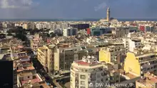 DW Akademie aus Marokko - Blick über Casablanca und die Moschee Hassan II