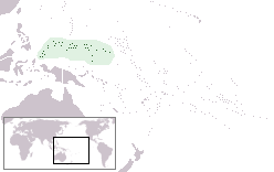 Carte de localisation des îles Carolines.