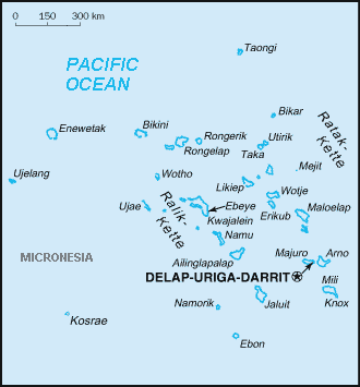 マーシャル諸島の地図