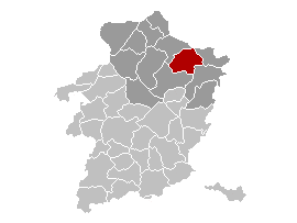 Localisation au seins de la province de Limbourg