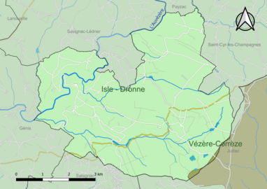 Carte en couleur présentant le(s) SAGE couvrant le territoire communal