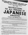 April 1 notice of Executive Order 9066 signed by Franklin Roosevelt in 1942, beginning the Japanese American Internment