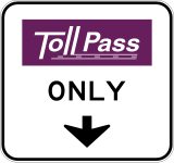 Toll road pass only