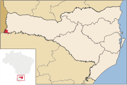 Localização de Itapiranga em Santa Catarina