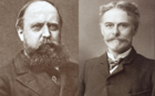 Othniel Charles Marsh (dreta) and Edward Drinker Cope (esquerra)