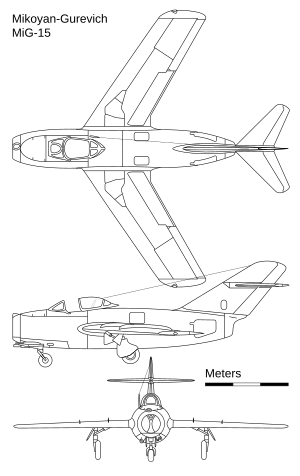 MiG-15bis 三面図