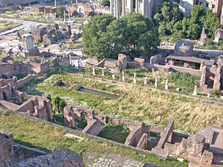 House of the Vestals, western side, and the Temple of Vesta (compressed version)