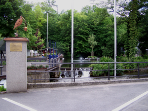 De Bullerteich in het parkje bij het politiebureau in de stad