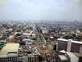 Pemandangan udara Quezon City, pusat wilayah