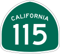 Three-digit state route shield, California