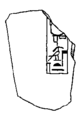 Dessin de l'un des vases (no 11) et de son inscription découvert dans la tombe P de Péribsen dans la nécropole d'Oumm el-Qa'ab à Abydos.