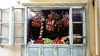 Etalage de légumes à Réthymnon (Crète).