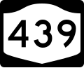 Three-digit state route shield, New York