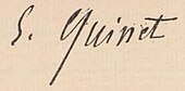 Signature de Edgar Quinet