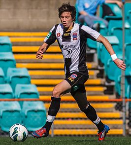 Goodwin, uitkomende voor Newcastle Jets in 2012.