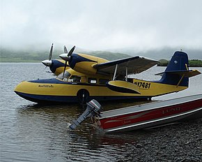 コディアック島の南西端Frazier湖のグラマン ウィジョン