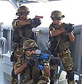 Des commandos marine du RASM durant un entraînement.