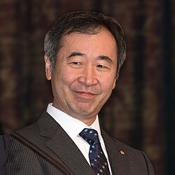 Takaaki Kajita 2015-ci ilin dekabrında Stokholmda Nobel Mükafatlarının verilməsi zamanı