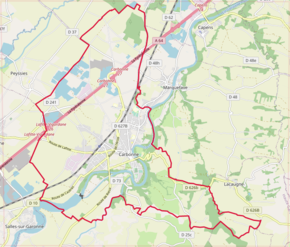 Poziția localității Carbonne