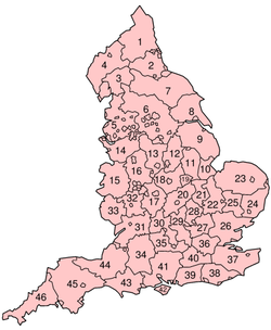 Enheter på landstingsnivå 1965–1974