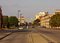 Looking east along 3rd Ave. from the foot of the Robert C. Byrd Bridge