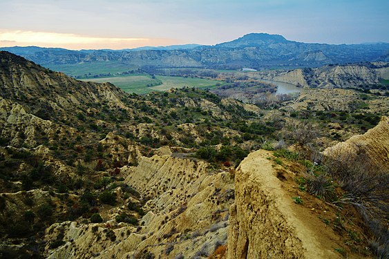 Akhar-Bakhar ridge and Ganikh river. Qax State Nature Sanctuary. Photograph: Namikilisu