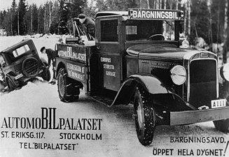 Automobilpalatsets bärgningsbil på 1930-talet.