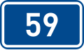 Sign of 1st class road 59 in the Czech Republic