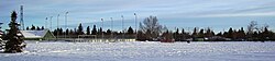 The school yard and community centre in Wildwood