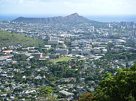 de campus van de Universiteit van Hawaï in Manoa