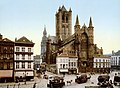 L'église Saint-Nicolas et le Korenmarkt, vers 1890-1900