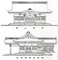 改建后的神殿立面图