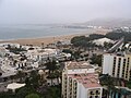 La plage d'Agadir sous la brume