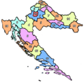 Territorial division of Croatia into counties Hrvatski: županije