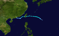 Severe Tropical Storm Bopha (Inday) track map