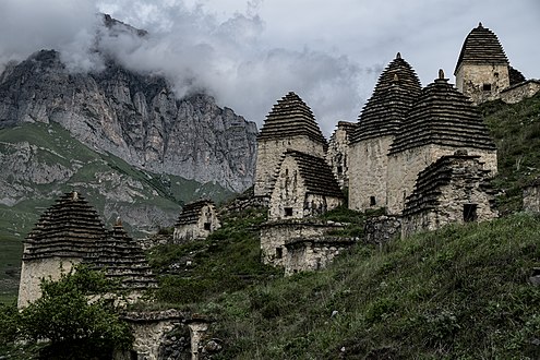 Burial vaults in the City of Dead: Dargavs, North Ossetia by Vladimir Pankratov