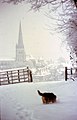 La cathédrale Saint-Lazare, un jour d'hiver