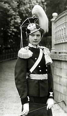 Grand Duchess Tatiana Nikolaevna as honorary Colonel of the 8th Vosnesenski Lancers