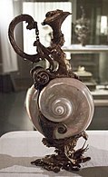 Zierkanne aus Nautilusmuschel und Silber vergoldet, Wenzel Jamnitzer, ca. 1570, Nürnberg, Schatzkammer der Münchner Residenz